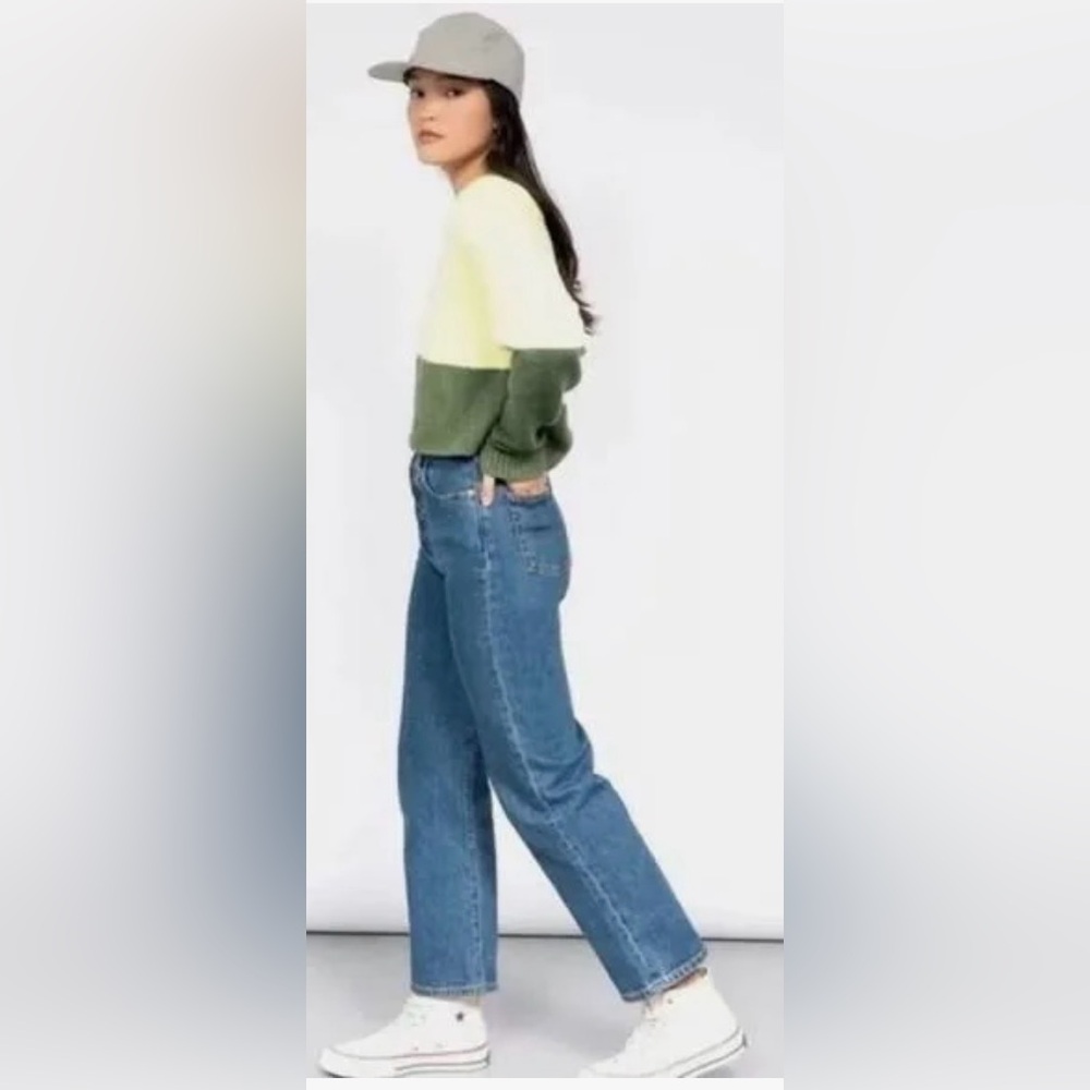 BP Wildfang Colorblock cropped sweater XS - Picture 2 of 11